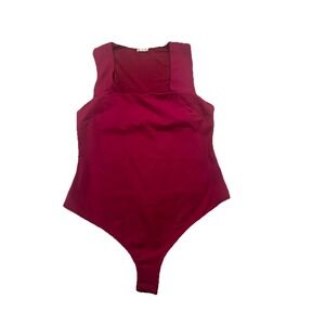 Free People Bodysuit M Intimately She's So Sleek Square Neck‎ Sleeveless Top